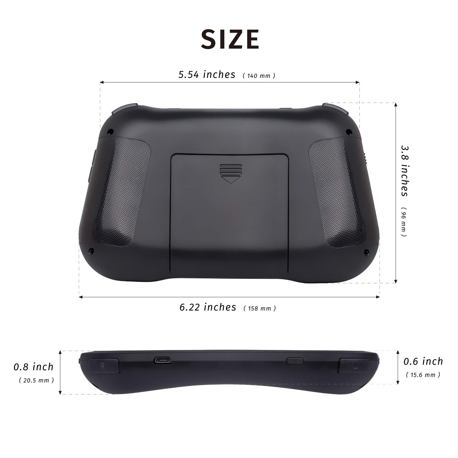 ANEWISH 2.4Ghz Mini Wireless Keyboard with Full Screen Mouse Touchpad, Backlit Mini Keyboard with Air Remote Mouse Combo, Rechargeable Handheld Remote for Android TV Box, IPTV,HTPC, PC,Laptop and more