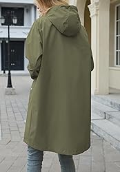 Zando Womens Rain Jacket with Hood - Travel Rain