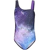 Qterdiz Girls One Piece Swimsuits Bathing Suit with Wide Straps Hawaiian Summer Swimwear for Girls 3-16 Years