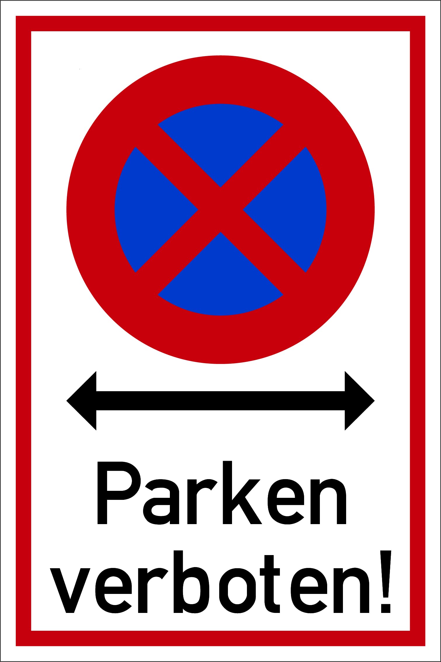 Sign Parken prohibited Absolute stop