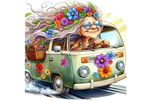 EIBEILI Diamond Painting Kits for Adults DIY 5D Diamond Art Paint with Round Diamonds Full Dril Gem Flower Car Art Painting Kit for Home Wall Decor Gifts 12x12inch