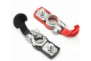 CANNONFISH Universal Negative & Positive Battery Cable Terminals - Automotive Terminal Clamps Connectors - Durable & Adjustable Quick Release Terminal Applicable to Automobile, Truck and RV Accessories