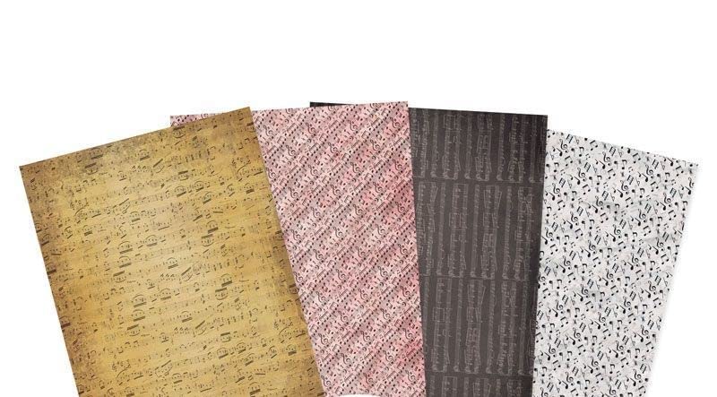 Hunkydory Crafts Essential Paper Packs - Musical Notes - A4 130GSM
