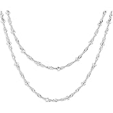 Milla Layered Necklaces for Women – 14K Gold Plated or Silver Plated Dainty Necklace Stack, Trendy Double Chain Necklace Set