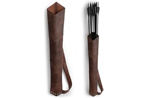 Valhalla Gear, Back Arrow Archery Quiver, Vintage Holder for Shooting Practice, Training, Full Grain Leather, Handmade Archer Accessories