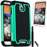 COVRWARE® HTC Desire 510 - 3 in 1 Bundle - Armor Defender Series Protective Case [HD Film & Aluminum Stylus Pen] - Teal