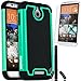COVRWARE HTC Desire 510 - 3 in 1 Bundle - Armor Defender Series Protective Case [HD Film & Aluminum Stylus Pen] - Teal