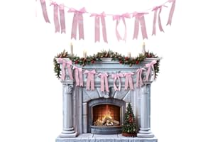 chmacura Baby Shower Wreath Bow Birthday Craft Bows Ornaments Pink Silk Bow Wedding Anniversary Hanging Bows for Home Front Door Decorations