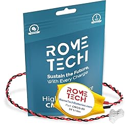 Rome Tech CR2032 CMOS BIOS Battery - Laptop Backup