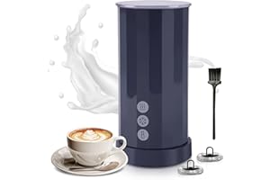 Casimhu 4-in-1 Milk Frother Electric, Milk Frother and Steamer, Hot and Cold Foam Maker and Milk Warmer for Coffee, Lattes, Cappuccino, Macchiatos, Navy Blue