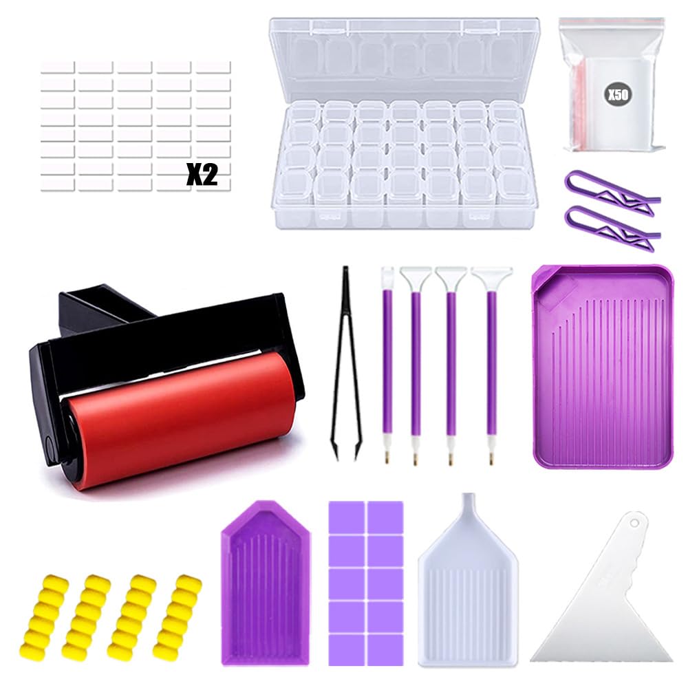 サムコス ダイアモンドアート 塗装ツールセット ビーズアート塗装工具 効率アップ 初心者向け 多人協力 便利アイテム (79PCS) の商品画像