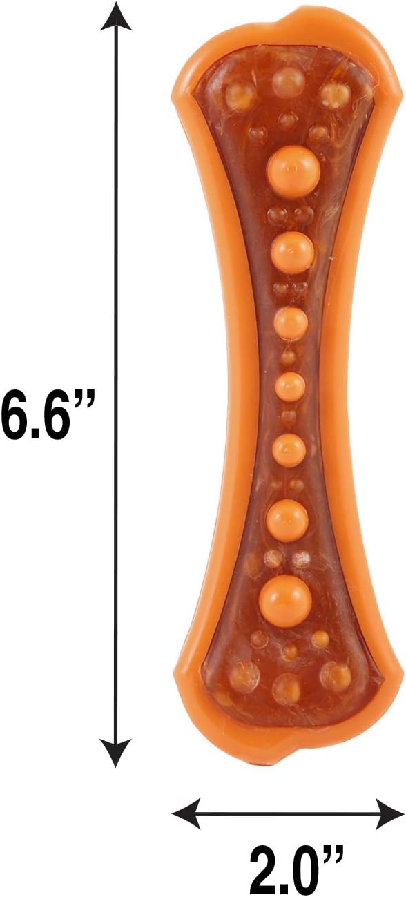 Pet Supplies : Pet Chew Toys : Hartz Chew 'n Clean Dental Duo Bacon Flavored Dental Dog Chew Toy and Treat - Large, Colors may vary : 