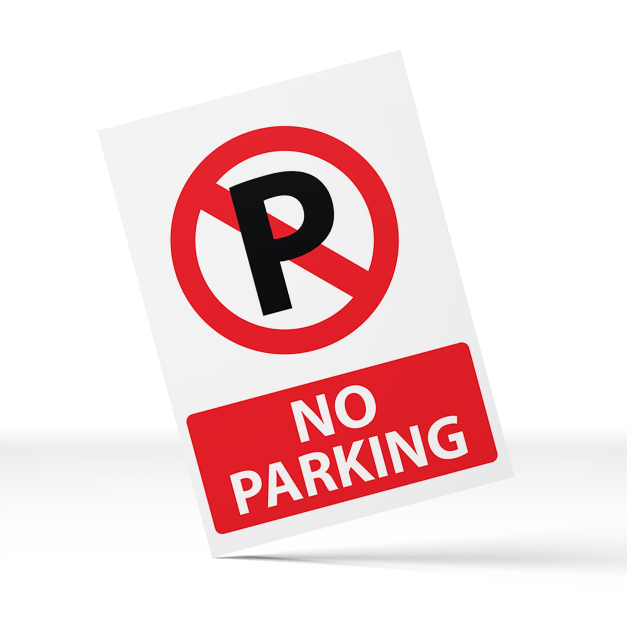 RDLCAR No Parking Sign - 1mm Rigid PVC - Highly Visible Caution Mark for Restricted Parking Areas - Clear and Bold Warning Message - 300mm x 400mm Portrait - Easy to Install, 1-Pack