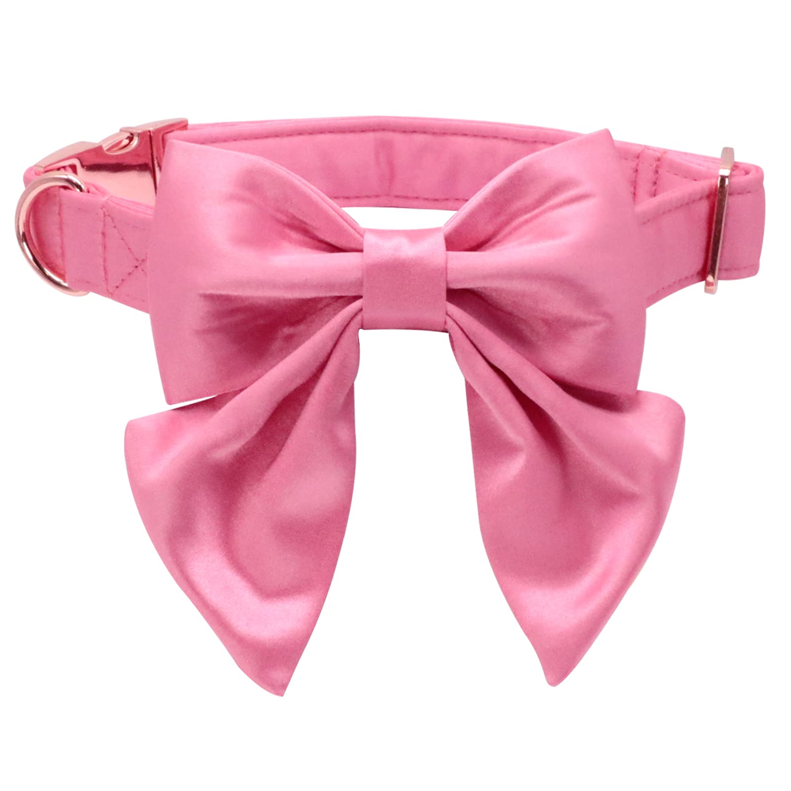 Lionet Paws Bowtie Dog Collar - Comfortable Silk Dog Collar with Detachable Bow Tie for Puppy and Cat, Neck 20-30cm