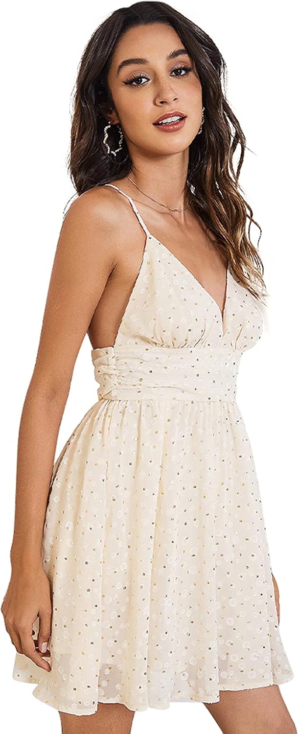 Amazon.com: NCDIMS Summer Beach Dresses for Junior Short Strap Shiny
