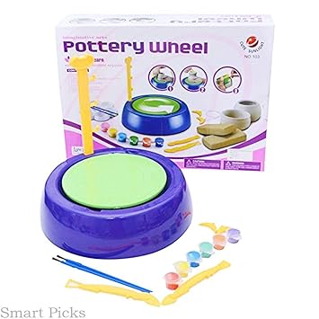 Onewy Pottery Wheel Toy Set Clay Toy-Battery Operated Imaginative Art (Multicolor)