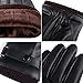 LAOWWO PU Leather Touchscreen Gloves Driving Gloves Black Winter Warm Gloves
