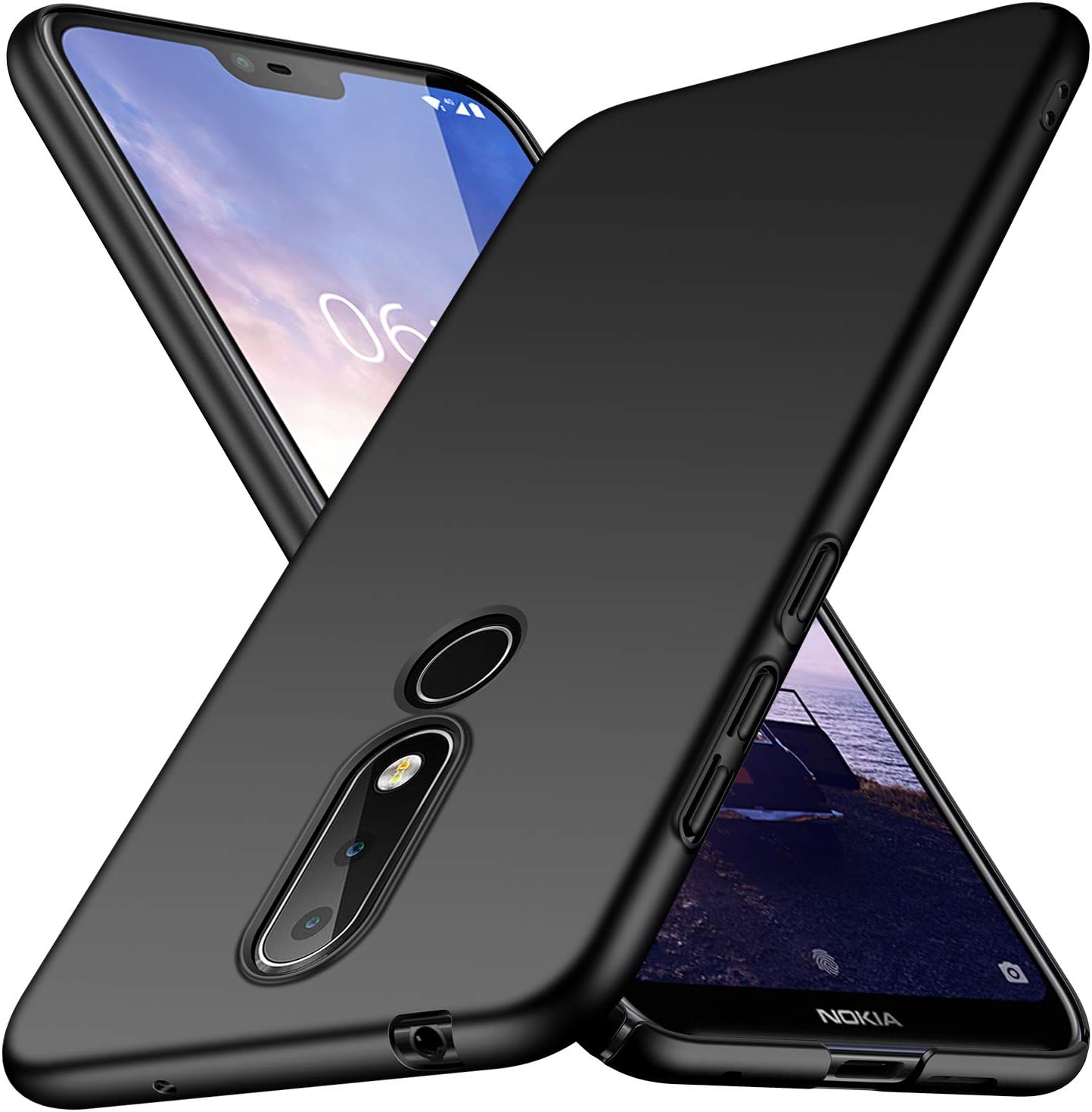 XINKO Nokia 7.1 Case, Hard Shell Ultra Silm Case cover [Anti-Scratch] [Shock Absorption] [Durable] for Nokia 7.1 - Black