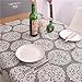 ColorBird Grey Medallion Tablecloth Cotton Linen Dust-proof Table Cover for Kitchen Dinning Tabletop Linen Decor (Rectangle/Oblong, 55 x 70Inch)