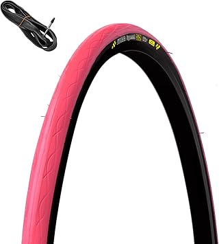 Amazon Gorix ゴリックス ロードバイク タイヤ 700 23c チェーブ１本付き ロードタイヤ クリンチャー自転車タイヤ クロス バイク他対応 交換 Speed52air 23c ピンク Gorix ゴリックス タイヤ