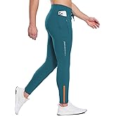 baleaf Men's Thermal Running Tights Fleece Compression Leggings Winter Pants Zipper Pockets Cycling Gear Cold Weather