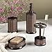InterDesign Twillo Liquid Soap & Lotion Dispenser Pump for Kitchen or Bathroom Countertops, Bronze