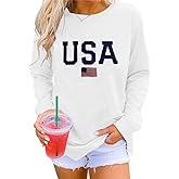 Dressmine Womens Casual Long Sleeve Graphic Tee Shirts Crew Neck Sweatshirts Pullover Tops for Women