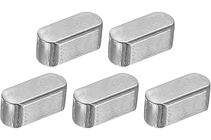 uxcell 5Pcs Round Ended Feather Key, 5 x 5 x 12mm Carbon Steel Parallel Drive Shaft Key Stock, Machine Keyway for Shaft Type 