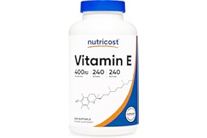 Nutricost Vitamin E 400 IU, 240 Softgel Capsules - Gluten Free, Non-GMO