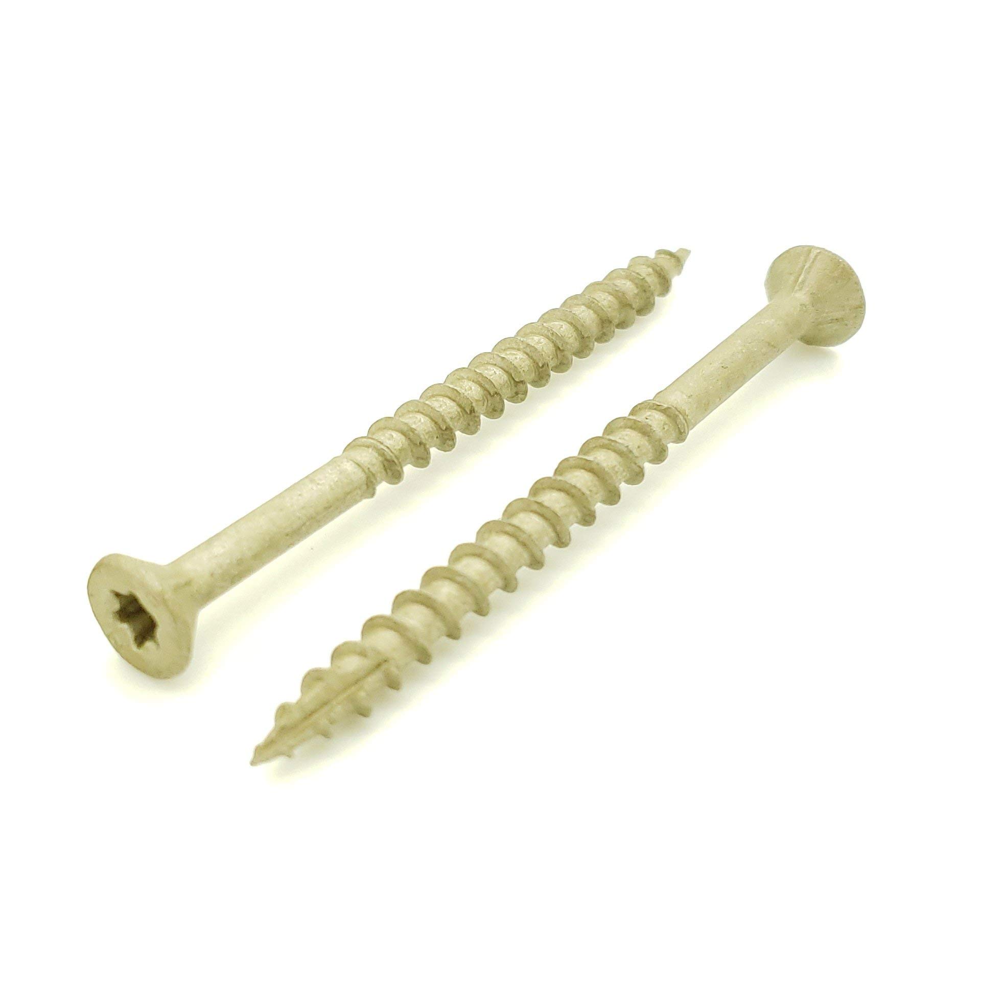 100 Qty 9 x 2 1 2" Inch Tan Fence Deck Screws Torx Star Drive B | amzdealz