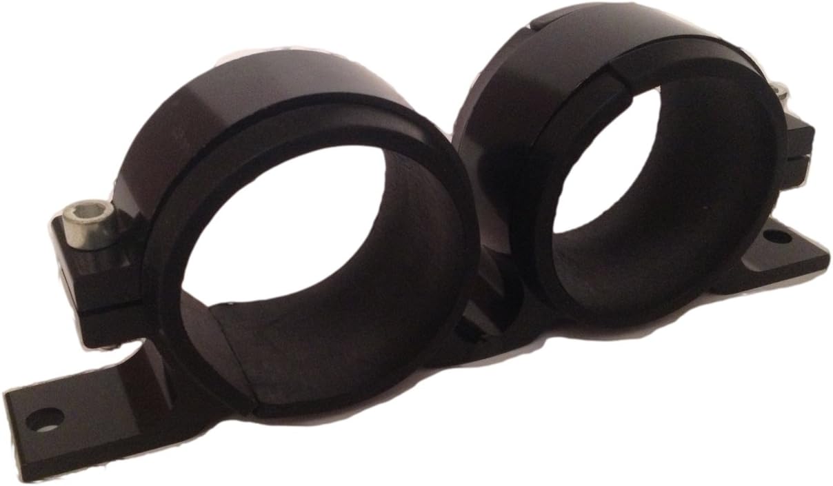 Black 60mm Double Twin Fuel Pump Bracket Cradle Bosch 044 Facet Sytec