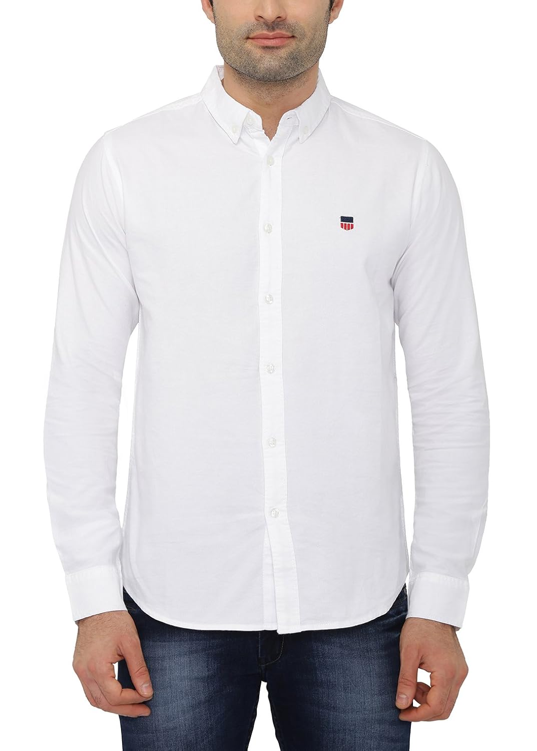 the cotton company men's 100% cotton oxford shirt - white