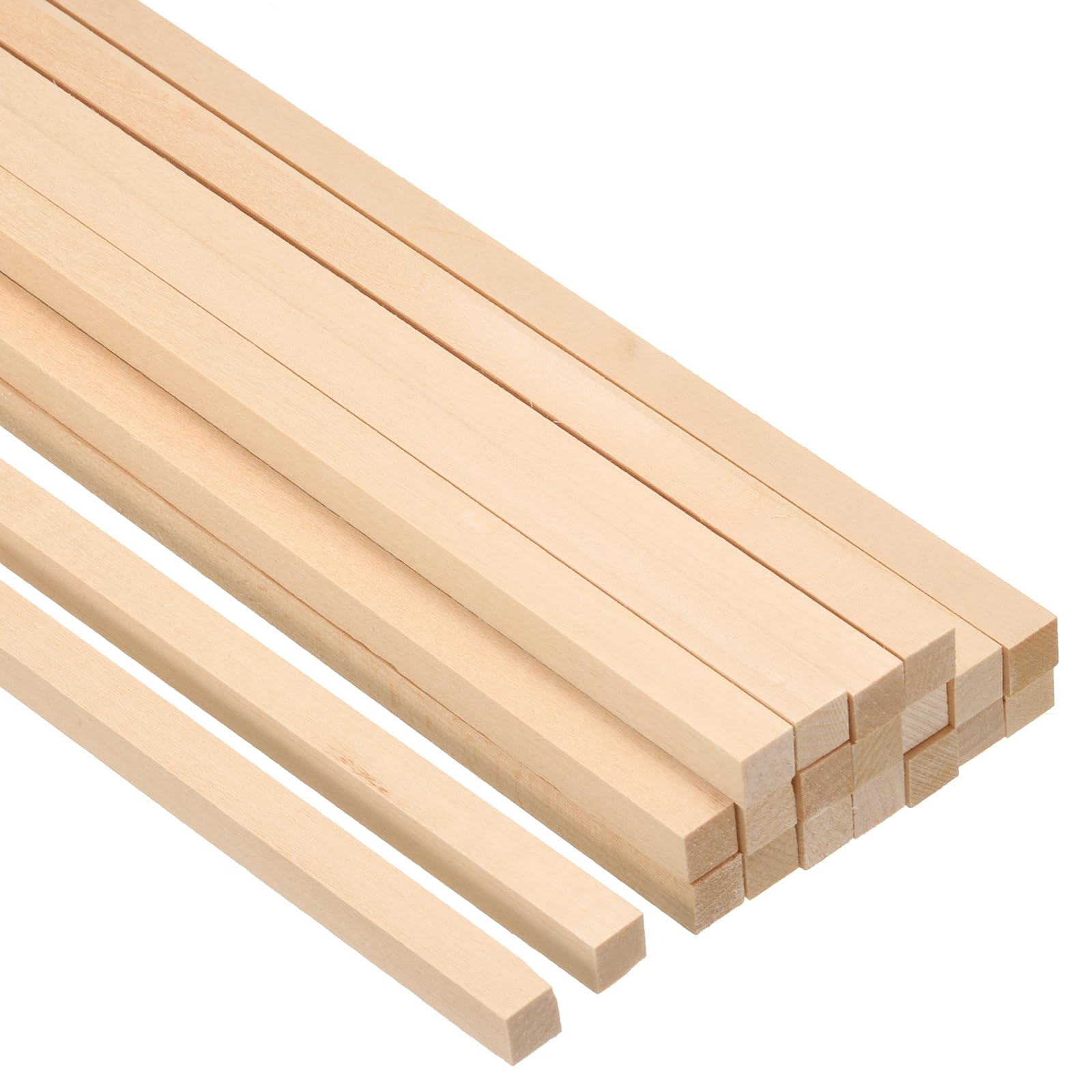 PATIKIL 3/8 Inch Dowel Rods Wood Sticks, 20 Pcs 10 Inch Long Square Wooden Dowels Unfinished Hardwood Sticks for Craft DIY Supplies