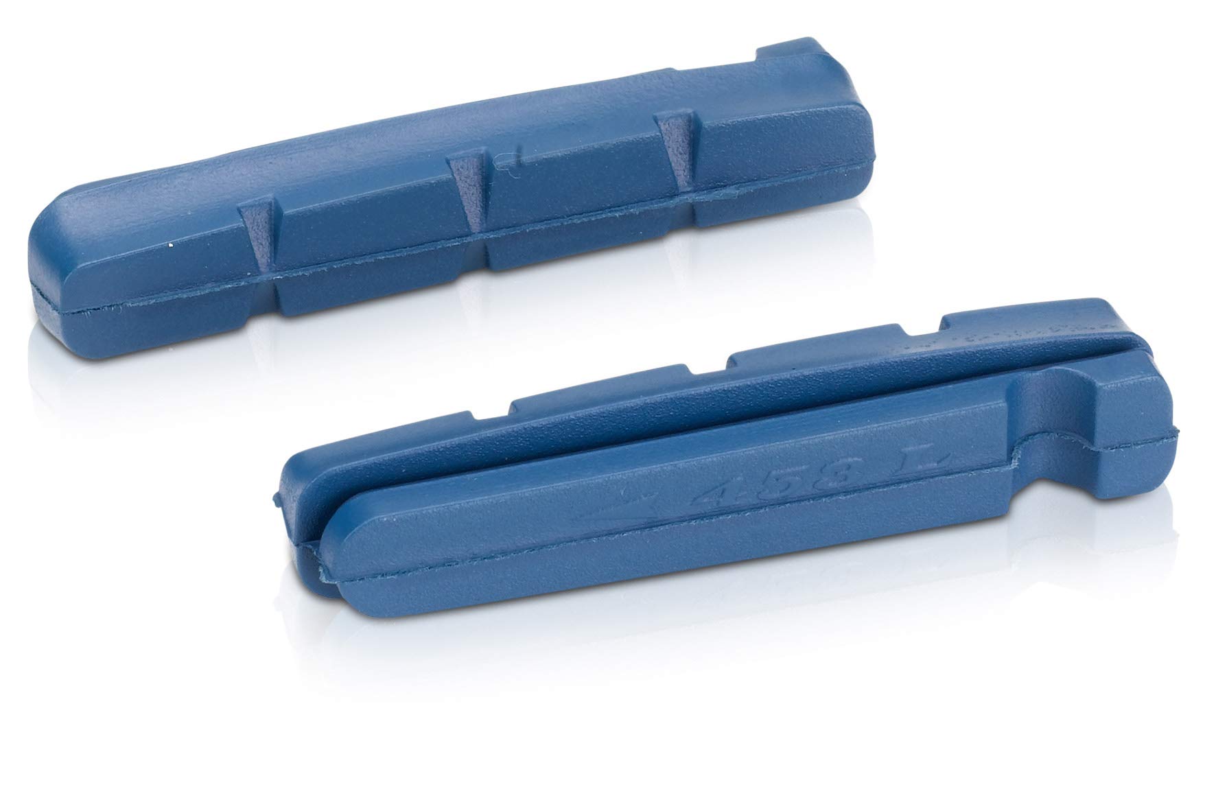 XLC Unisex - Adult Brake Shoes Replacement Brake Rubber BS-X16 Set of 4 for Shimano Type Carbon Rims, Blue, 55 mm