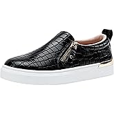 Jeossy Women's Slip On Shoes Casual Fashion Sneakers 8010 Arch Support Loafers for Women with Zipper