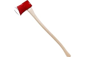 COUNCIL TOOL Fireman’s Flathead Axe - 6 lb Fire Axe with 36" Curved Wooden Handle & Forged Steel Head - 60F36C