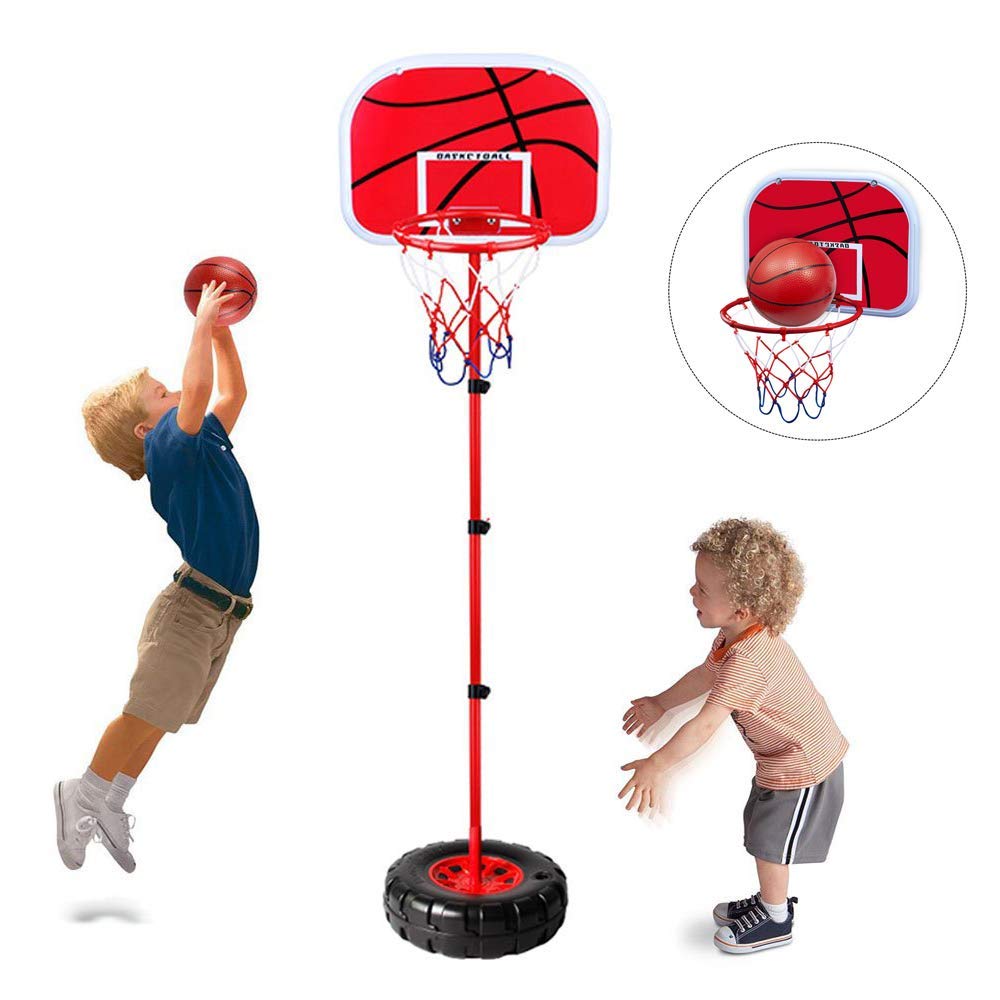 Toddler Basketball Hoop Stand Wall 2in1 Basketball Set Kids Portable Heightadjustable