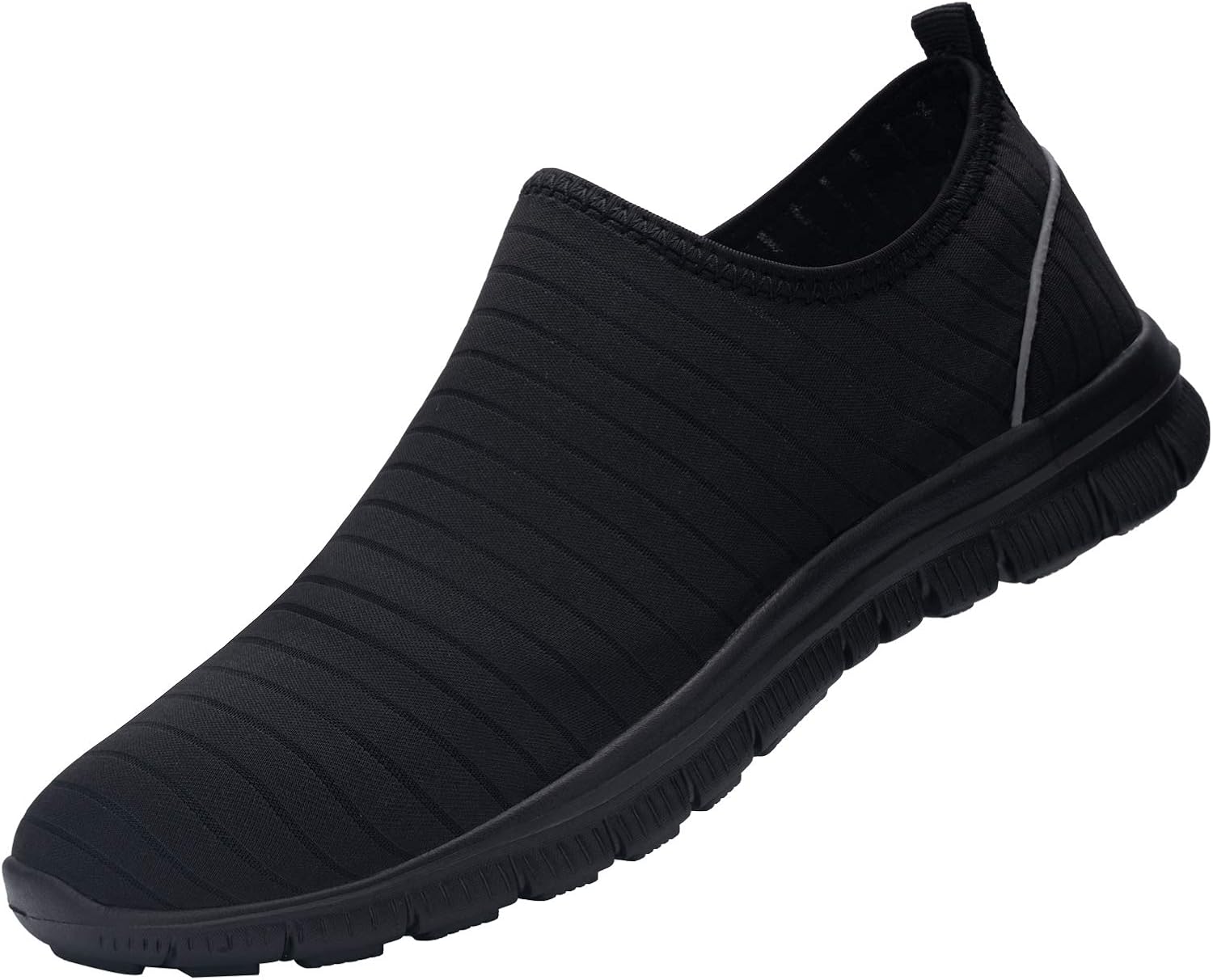 DYKHMILY Waterproof Steel Toe Water Shoes for Men Women Lightweight, Slip on Safety Work Shoe Quick Dry Breathable Elastic Sock Sneakers: Shoes