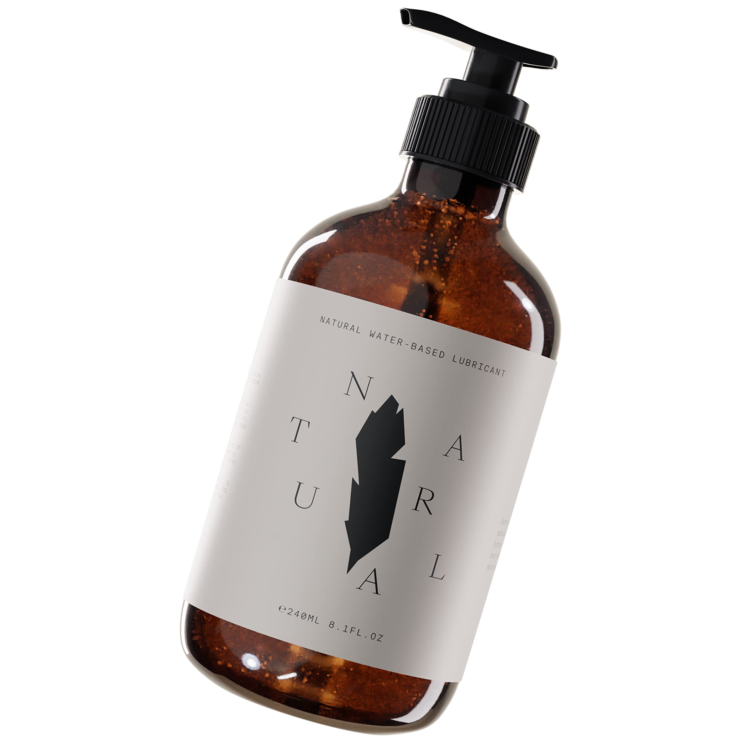 Aura Lubricant - 240ml Luxury Non-Sticky Water-Based Lube, 100% Natural, Vegan and Cruelty Free