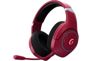 KAPEYDESI Wireless Gaming Headset for PS5, 2.4GHz Gaming Headphones Wireless with Noise Canceling Microphone for PS5, PS4, Fortnite/FPS Gamers, 40-Hr Battery Gamer Headset for PC, Magenta