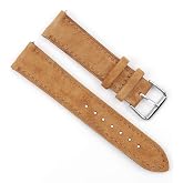 Onthelevel Suede Watch Strap-18mm 19mm 20mm 22mm 24mm Suede Leather with Black Leather Back Watch Band for Men or Women
