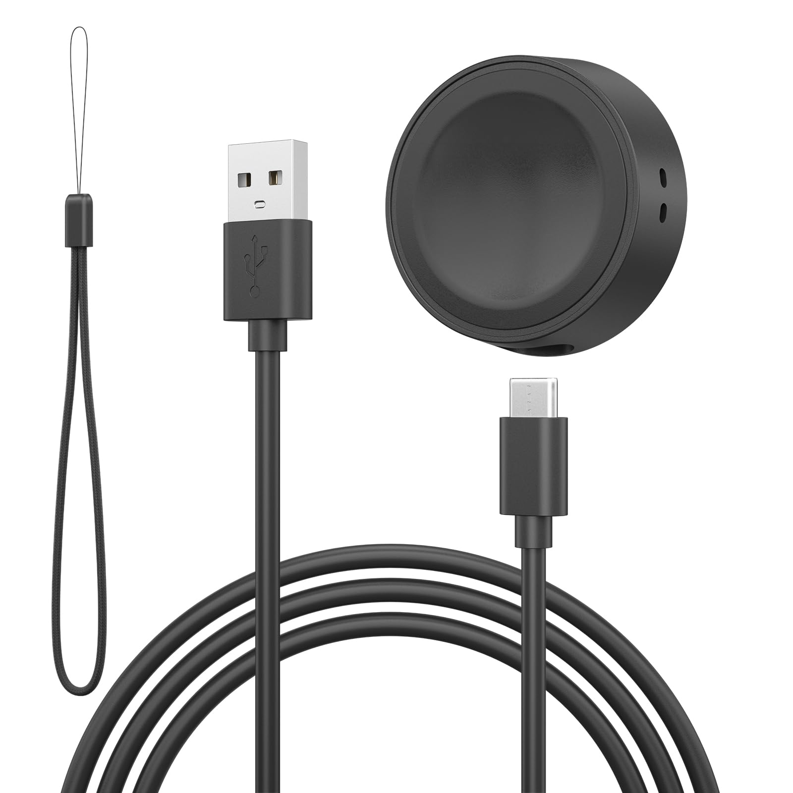 Apple Watch USB Charger Compatible With iWatch Series Ultra/8/7/6/5/4/3/2/1/SE, Magnetic Fast Charging Cable (Black)