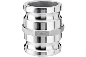 Venussar AA3030 Aluminum Type AA Cam and Groove Spool Adapter, 3" Male Camlock x 3" Male Camlock, 125PSI, Aluminum Material (CAM-30-AA-AL)