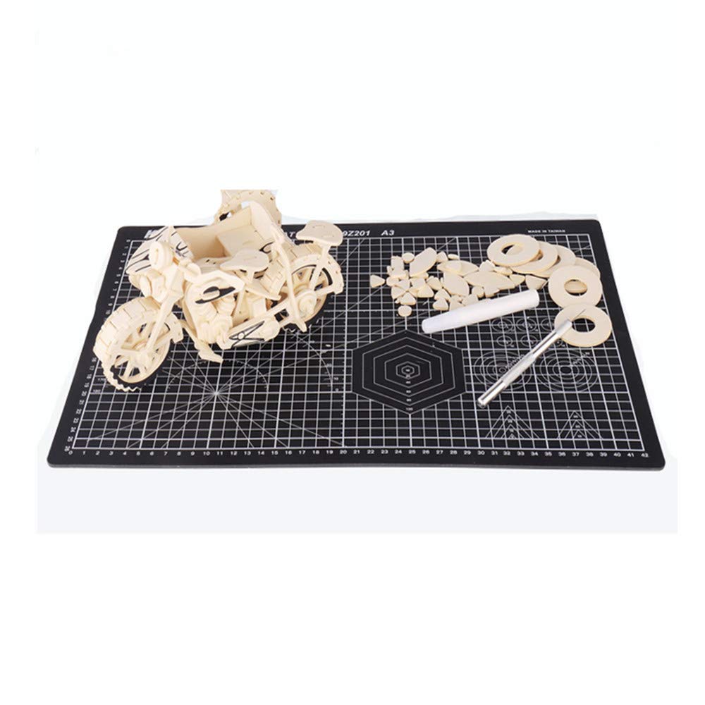 Aukcherie Base de Corte A4 con Plantilla Múltiples Profesional Alfombrilla de Corte de PVC - Doble Cara Autocuración Superficie Verde (Negro)