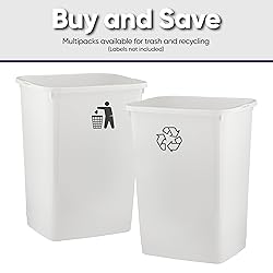 Superio Large Kitchen Trash Can 13 Gallon, 52 Qt