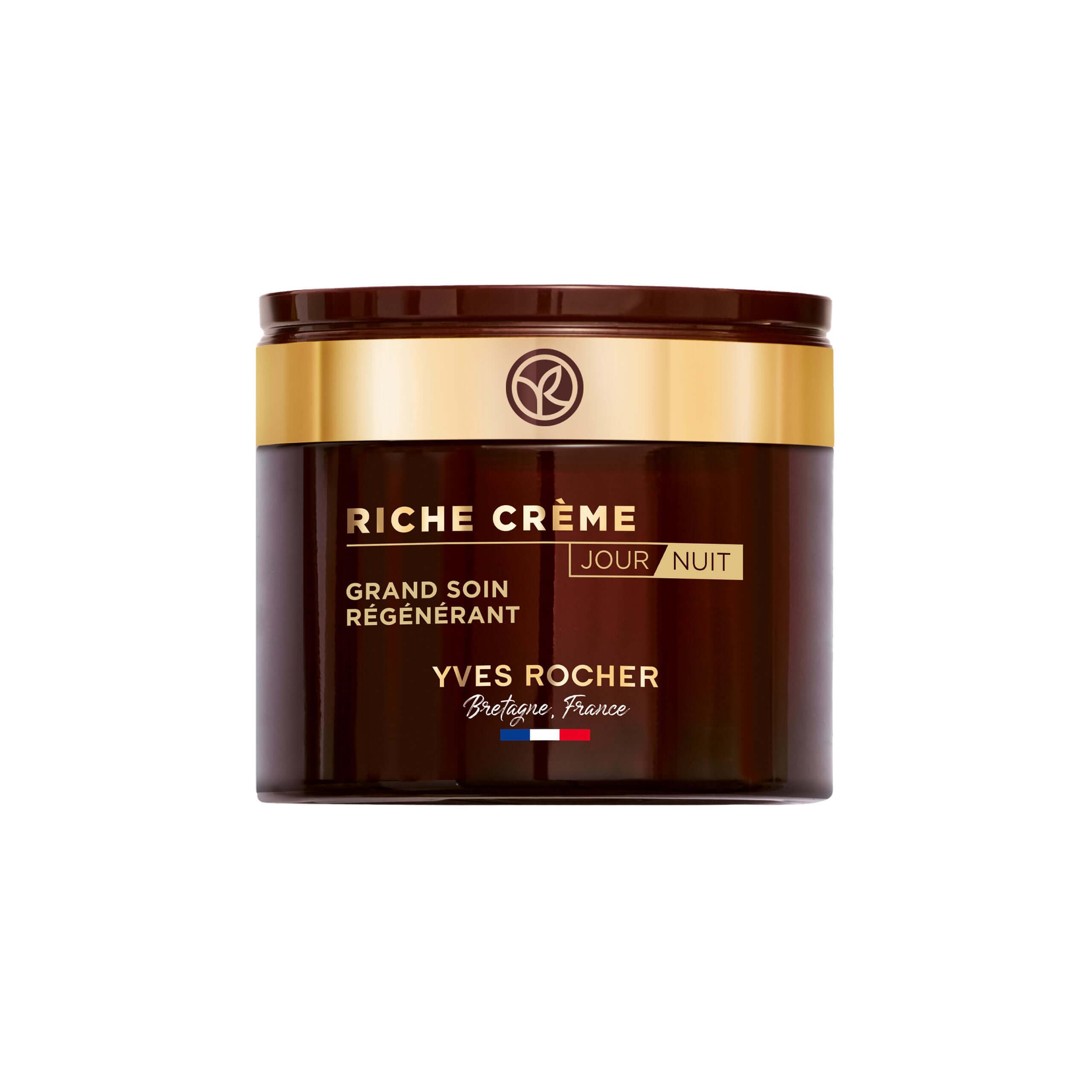 Yves Rocher Rich Crème Intensive Day and Night Moisturising Face Cream for Mature Skin 1 x Glass Jar 75 ml