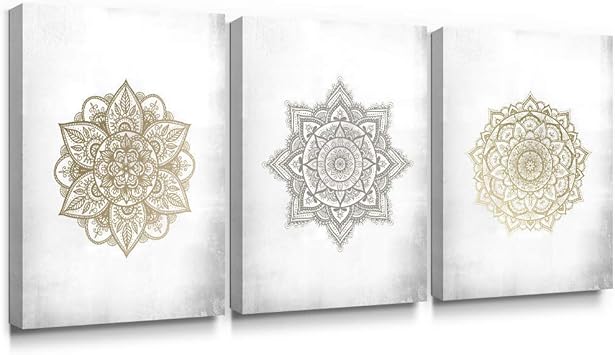 Amazon De Sumgar Mandala Drucke Auf Leinwand Boho Deko Malerei Fur Schlafzimmer Fertig Zum