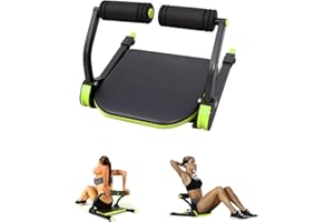ASDJAKZP Ab Workout Equipment, Height Adjustable Sit Up Abdominal Exercise Machine, Ab Crunch Trainer, Black, Large, Plastic,