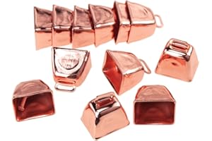 Homeford Small Metal Cowbells, Rose Gold, 1-Inch, 12-Count
