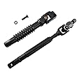 GaeaAuto Upper and Lower Intermediate Steering Coupling Shaft Column with U Joint Coupler fit for 1999-2007 Chevy Silverado Suburban GMC Sierra Yukon XL 1500#425-176 425-132 - Pack of 2